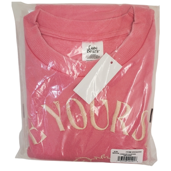 Character Care Bears Valentine's Day Crew Neck Sweatshirt "LOVE YOURSELF" - Picture 1 of 3